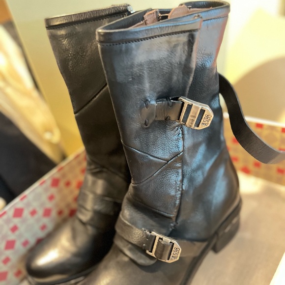A.S.98 Italian Leather Booties black/Nero size 37 NIB - Picture 15 of 16
